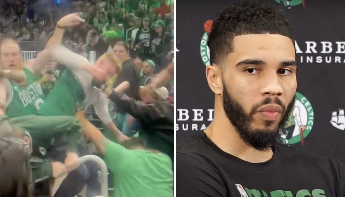 NBA Alltime flop for Jayson Tatum and brawl in the middle of the