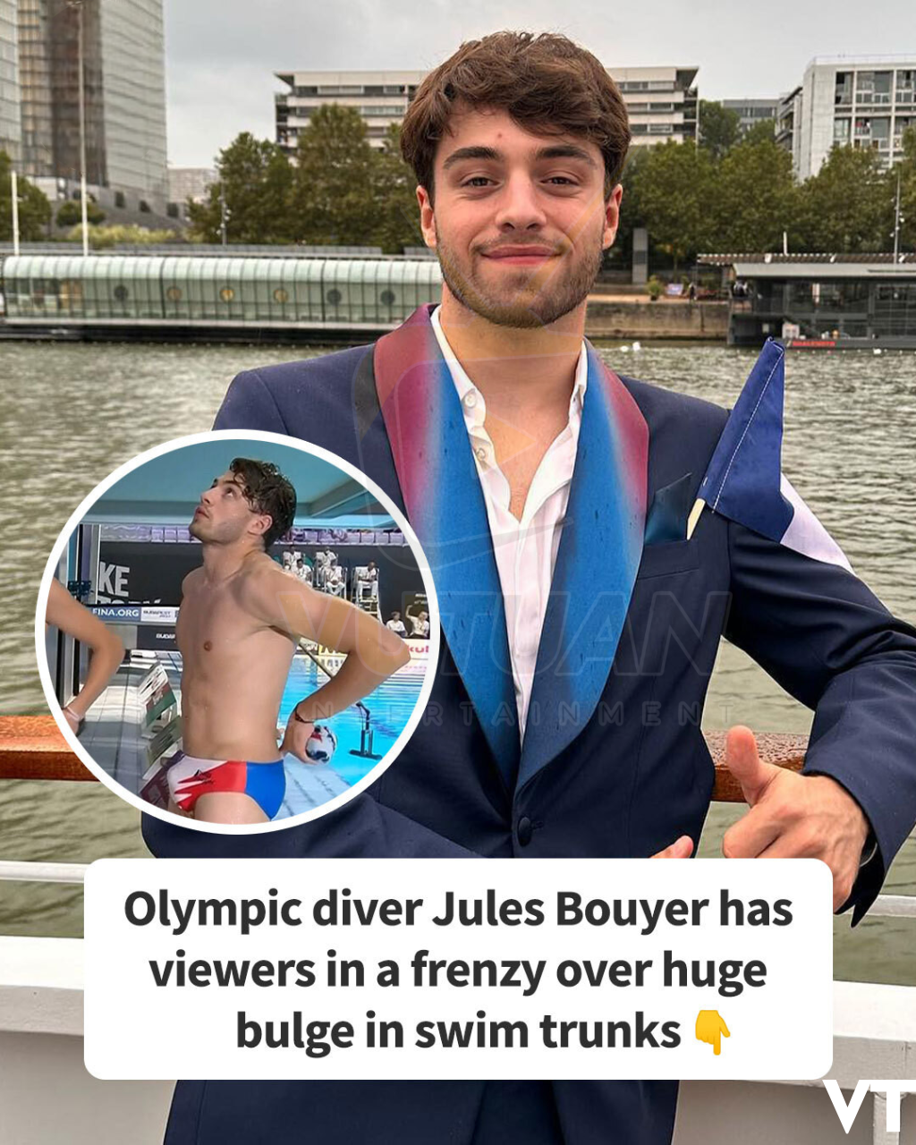 Olympic Diver Jules Bouyer Has Viewers In A Frenzy Over Huge Bulge In